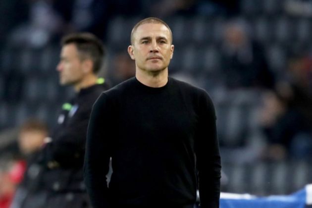 Udinese's coach Fabio Cannavaro reacts during the Italian Serie A soccer match Udinese Calcio vs AS Roma at the Friuli - Dacia Arena stadium in Udine, Italy, 25 April 2024. EPA-EFE/GABRIELE MENIS